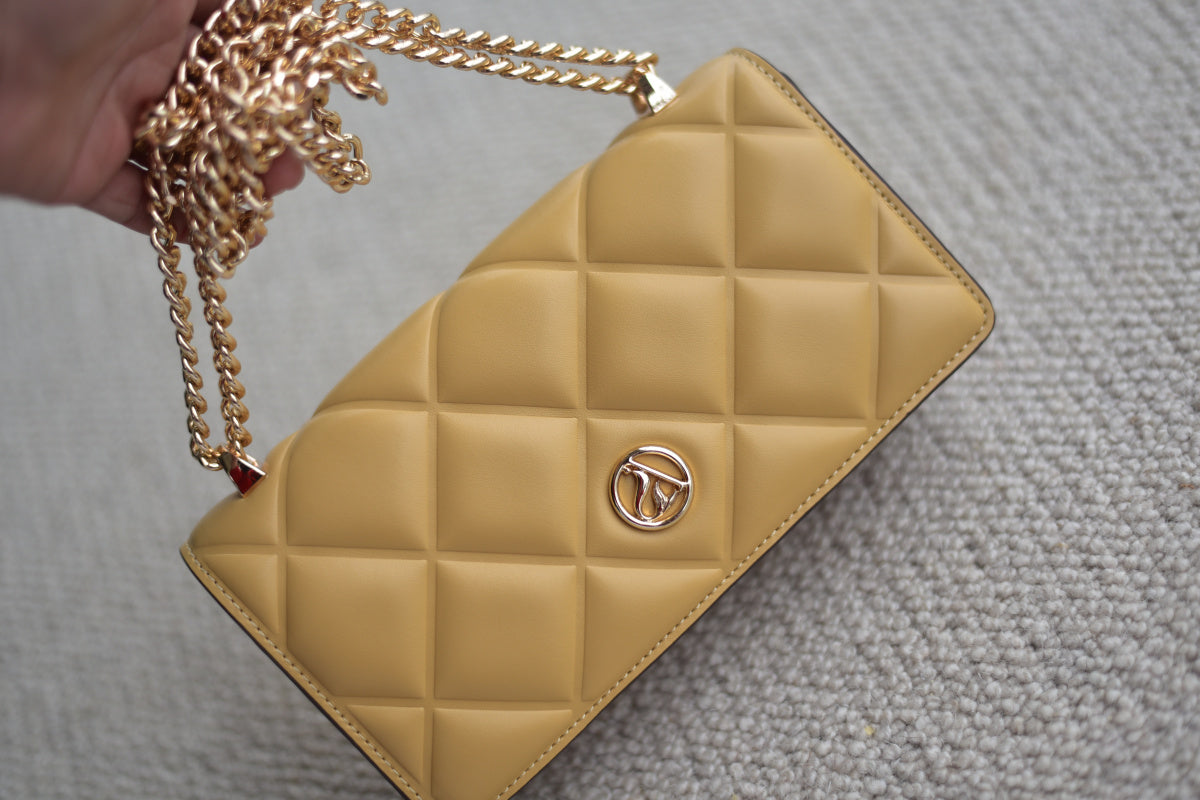 Autumn and winter new woc series yellow crossbody bag